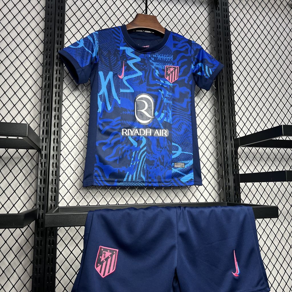 Atletico Madrid 2024-25 Third Kids Kit S-XXL
