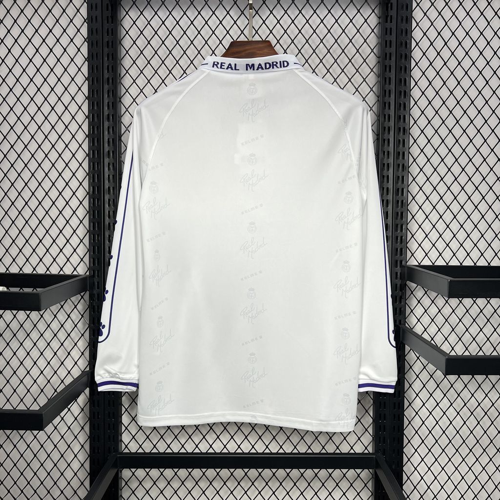 Real Madrid 1994-96 Home Long Sleeve Retro Jersey S-XXL