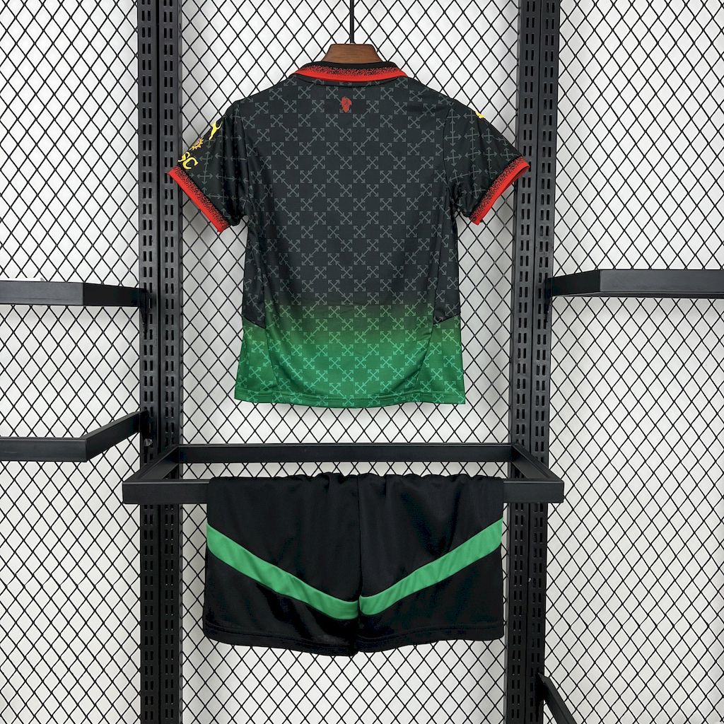 AC Milan 2025-26 Co-Branded Black Edition Kids Kit S-XXL