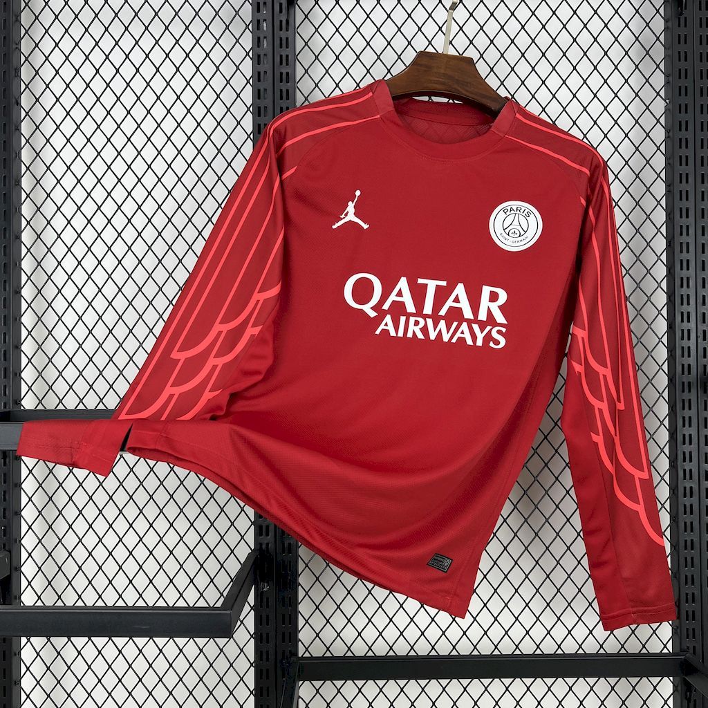 PSG 25-26 Red goalkeeper Long Sleeves Football jersey S-XXL