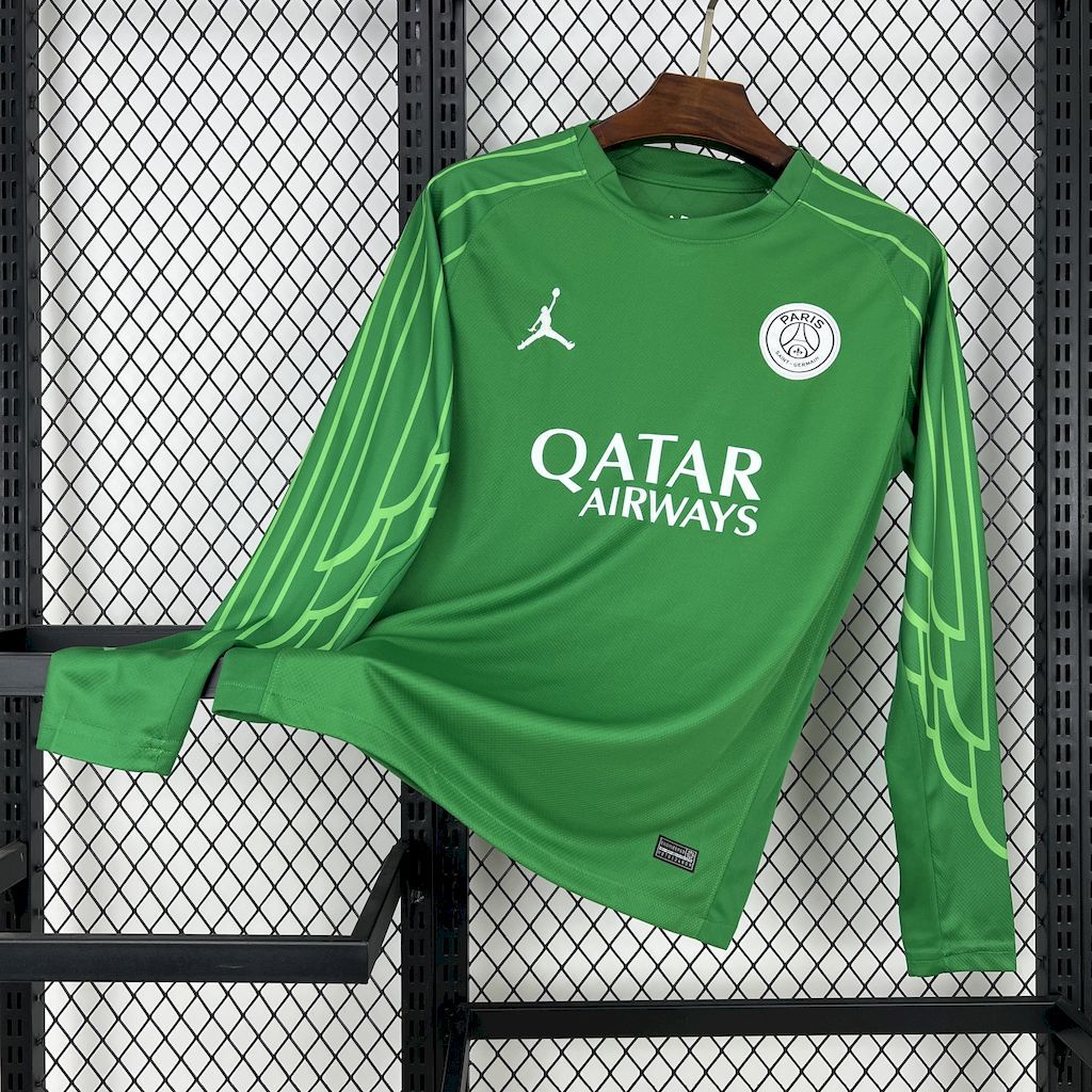 PSG 25-26 Green goalkeeper Long Sleeves Football jersey S-XXL
