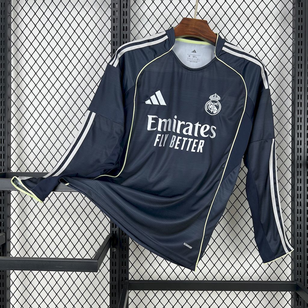 Real Madrid 2025-26 Away Long Sleeves Football jersey S-XXL