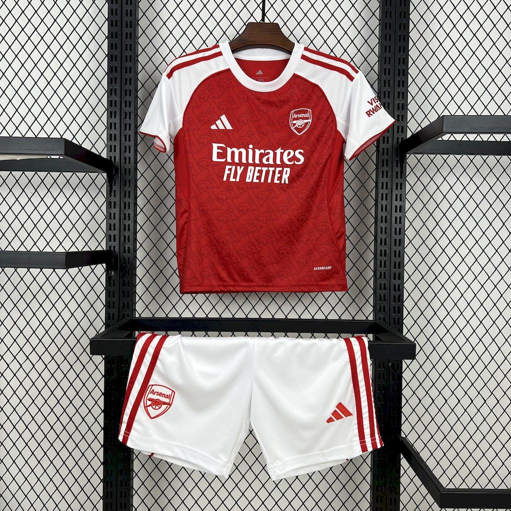Arsenal 2025-26 Home Kids Kit