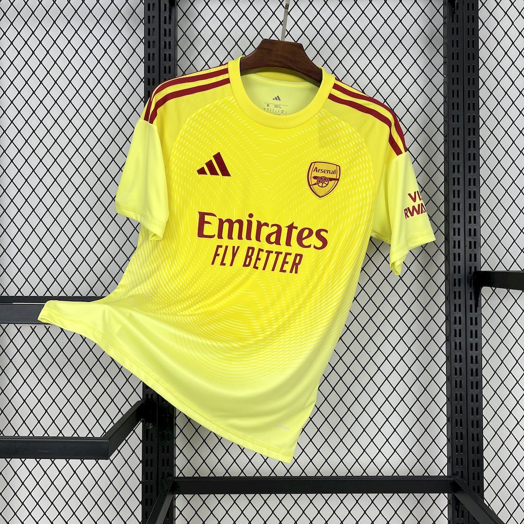 Arsenal 2025-26 Yellow Goalkeeper Football Jersey