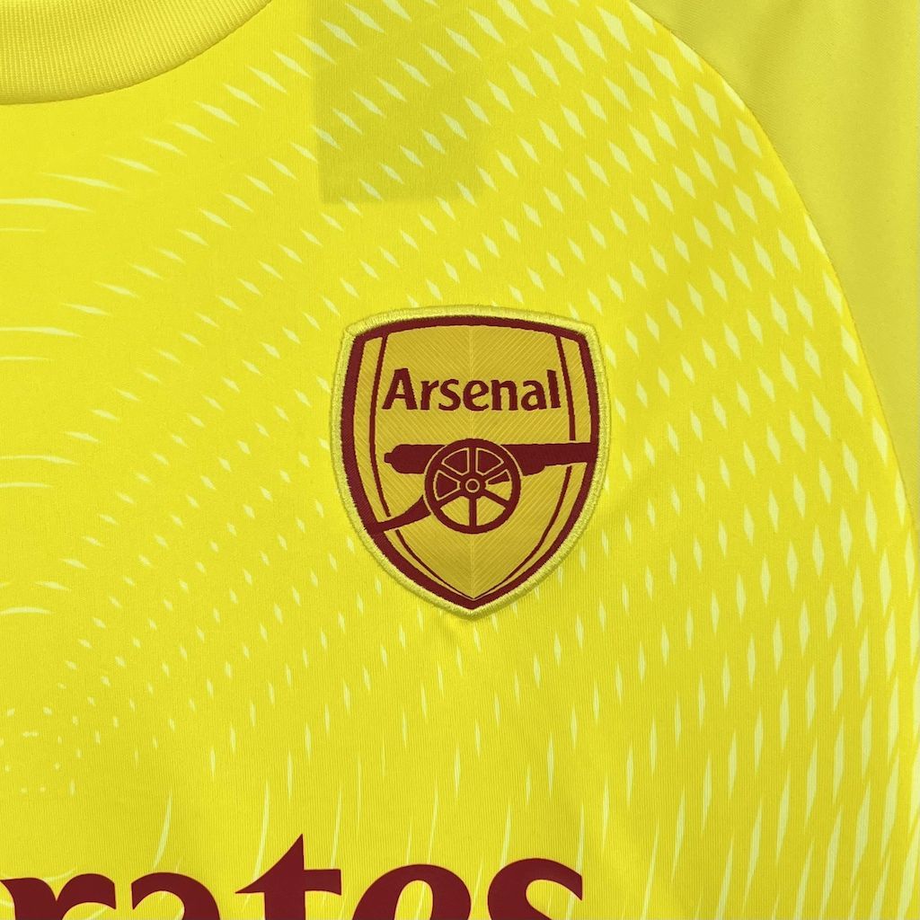 Arsenal 2025-26 Yellow Goalkeeper Football Jersey