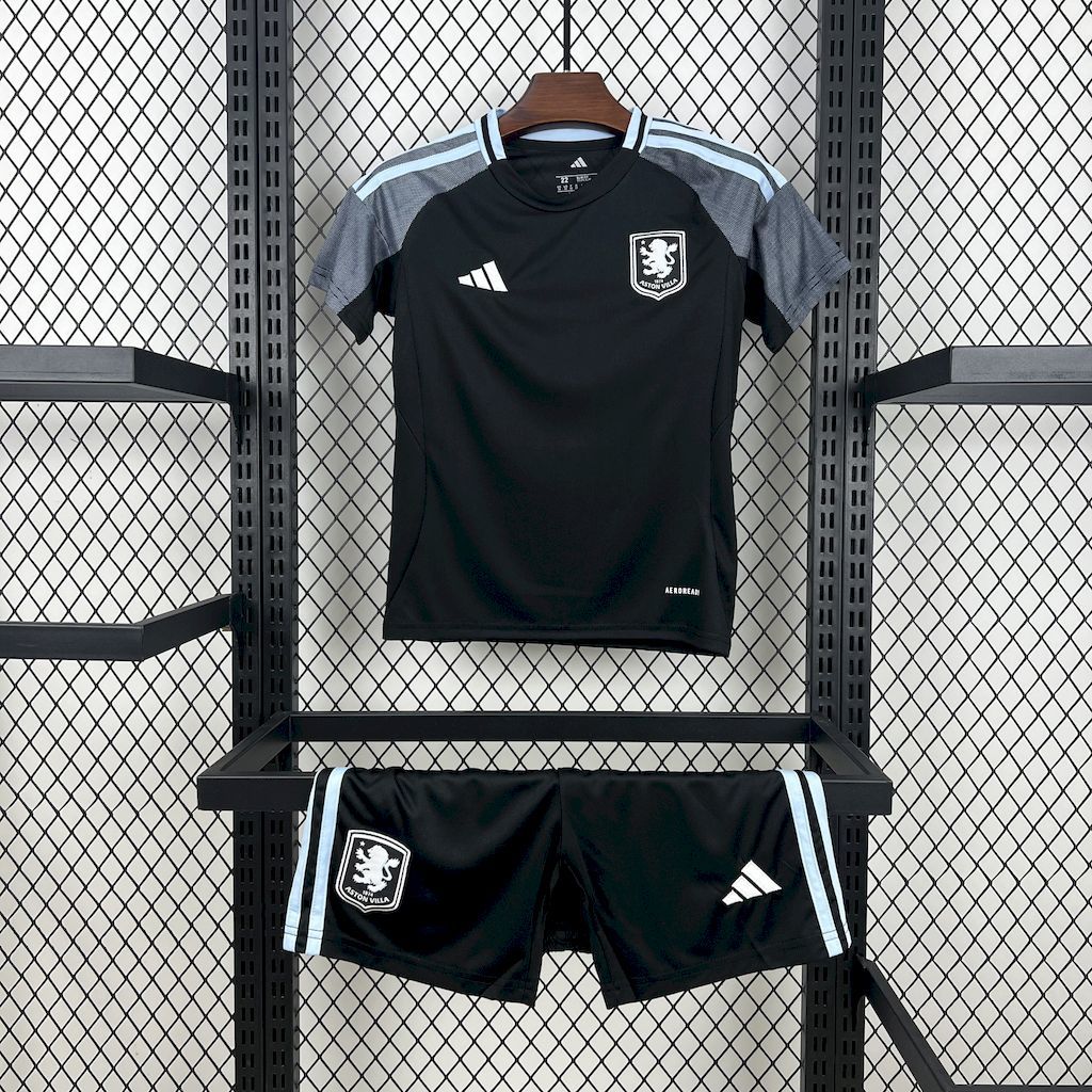 Aston Villa 2025-26 Away Kids Kit