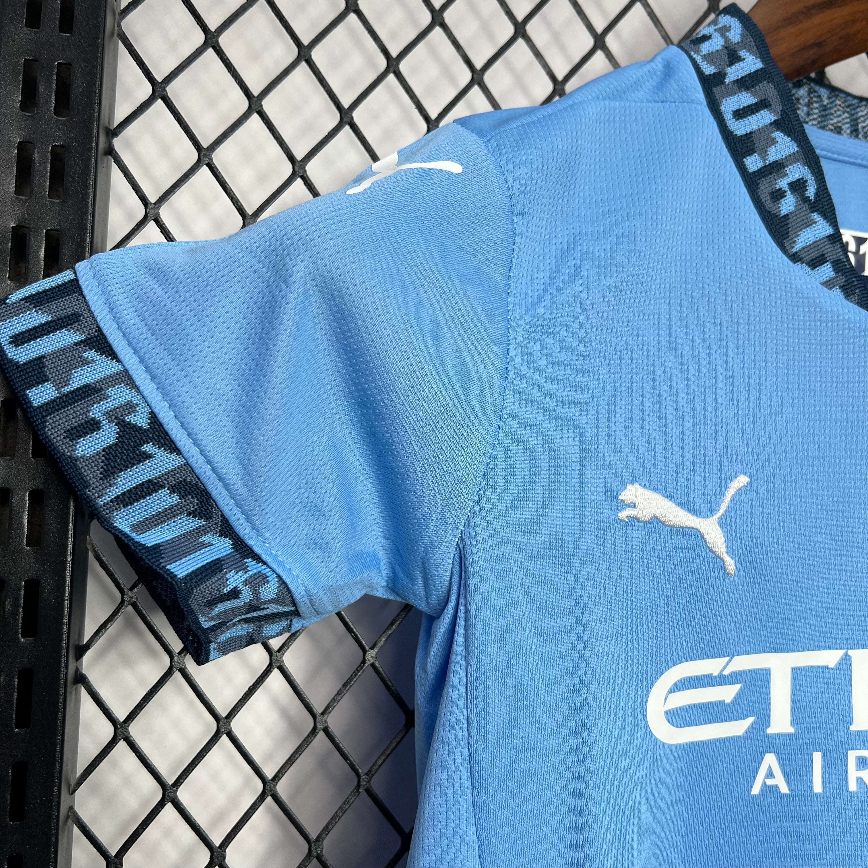 Manchester City 2024-25 Home Kids Kit