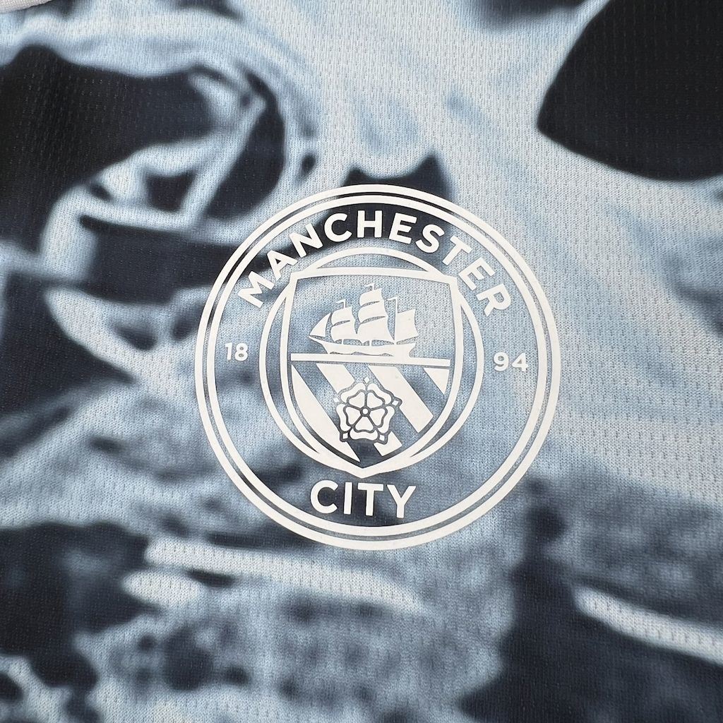 Manchester City 2025-26 Black And Blue Concept Version Jersey
