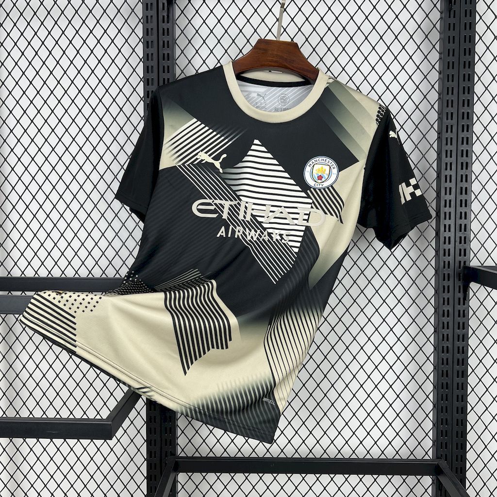 Manchester City 2025-26 Black And Yellow Concept Version Jersey