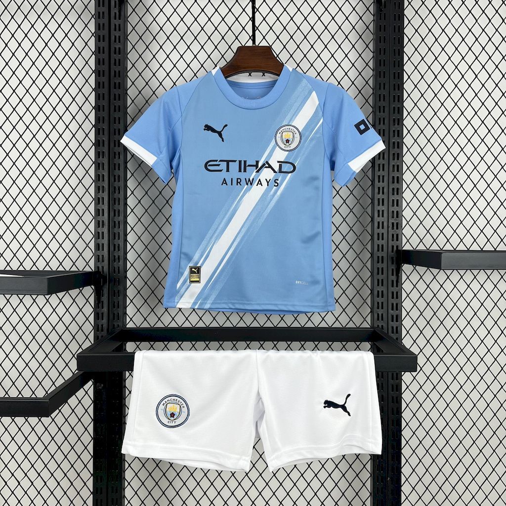 Manchester City Home 2025-26 Kids Kit