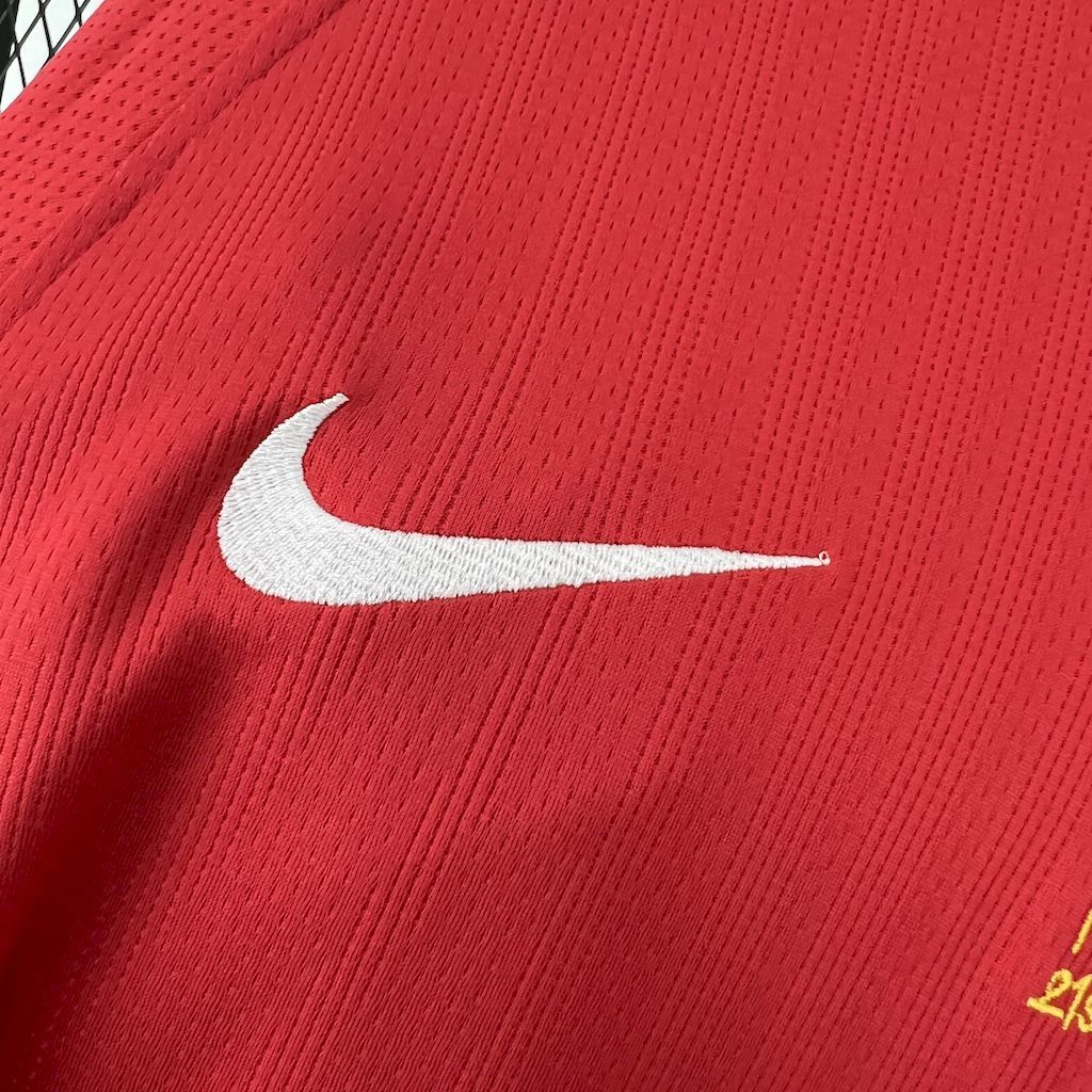 Manchester United 2007-08 Home Long Sleeves Retro Jersey
