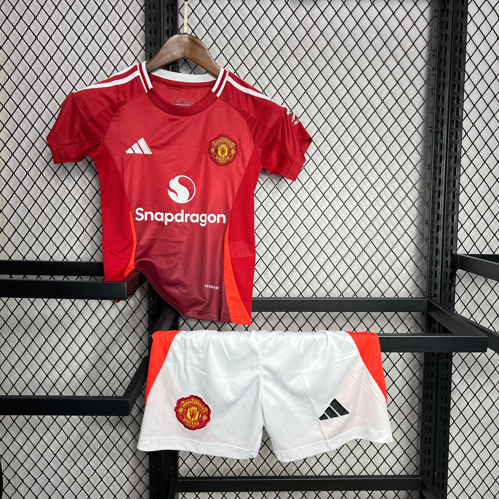 Manchester United 2024-25 Home Kids Kit