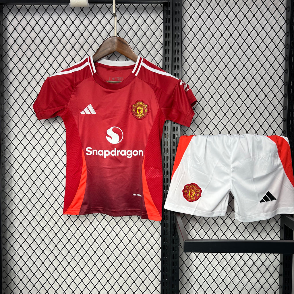 Manchester United 2024-25 Home Kids Kit