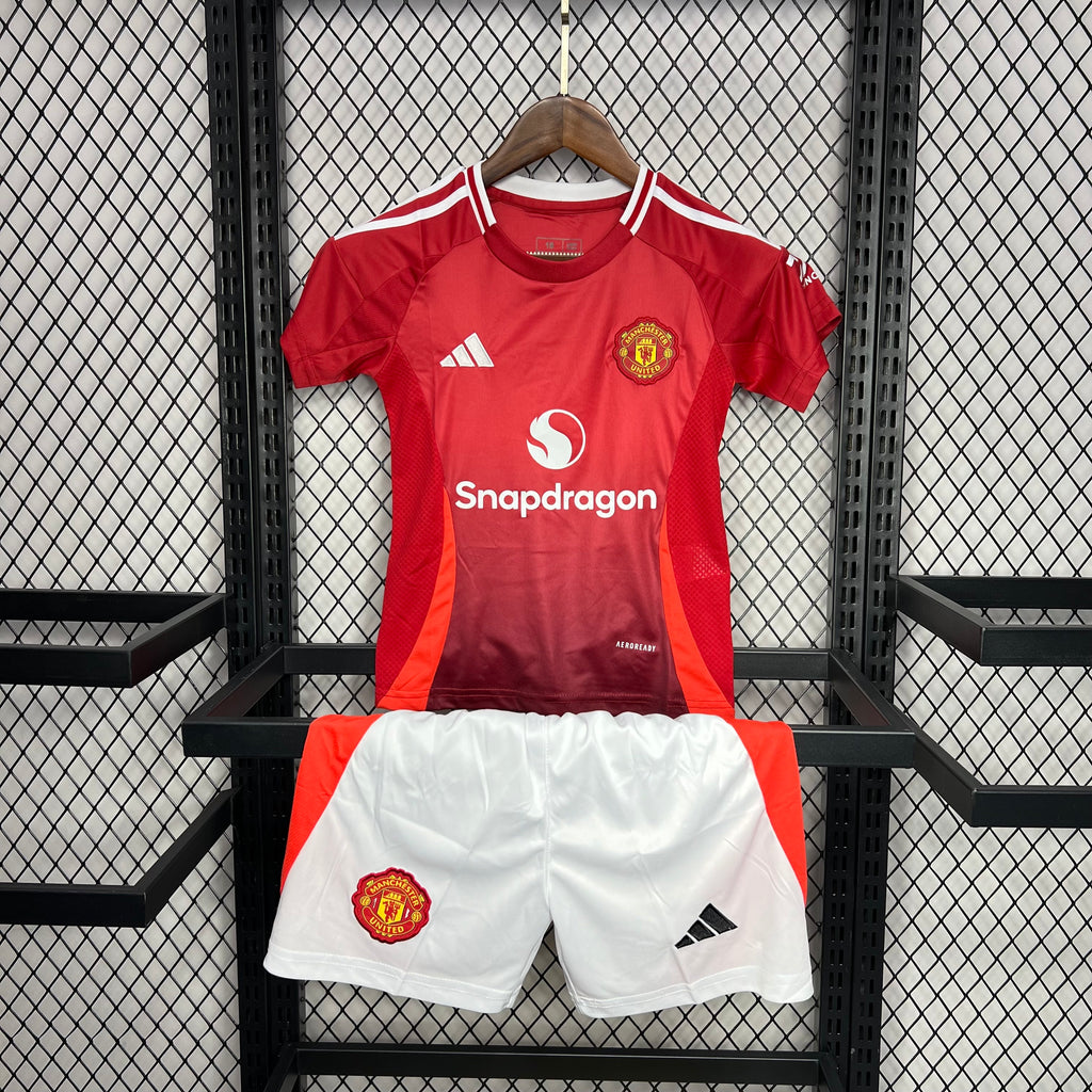 Manchester United 2024-25 Home Kids Kit