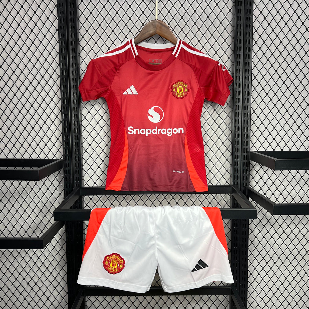 Manchester United 2024-25 Home Kids Kit