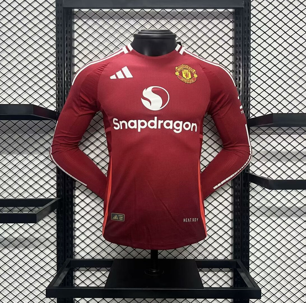 Manchester United 2024-25 Home Long Sleeves Jersey Player Version