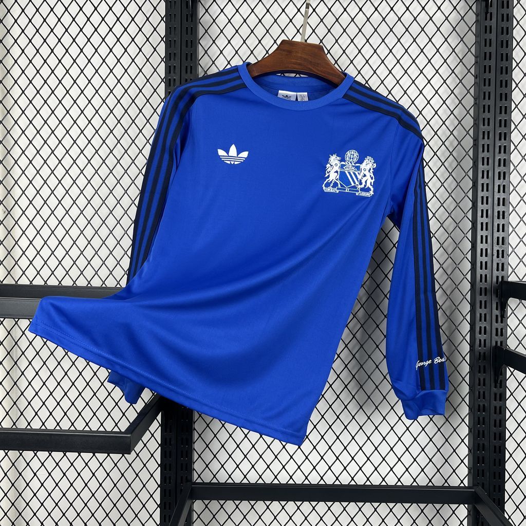 Manchester United 2024-25 Joint Edition Blue Long Sleeves Retro Jersey