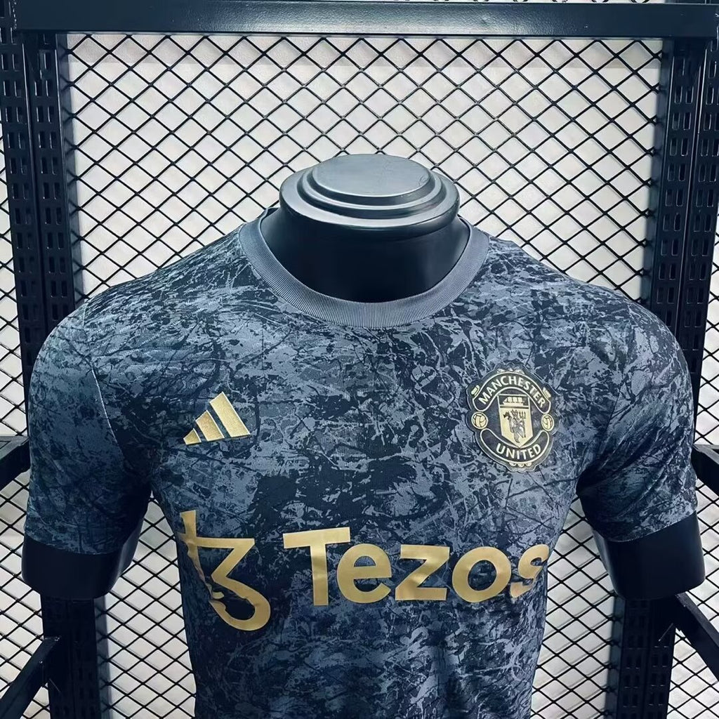 Manchester United 2024-25 Stone Roses Pre-Match Jersey Player Version