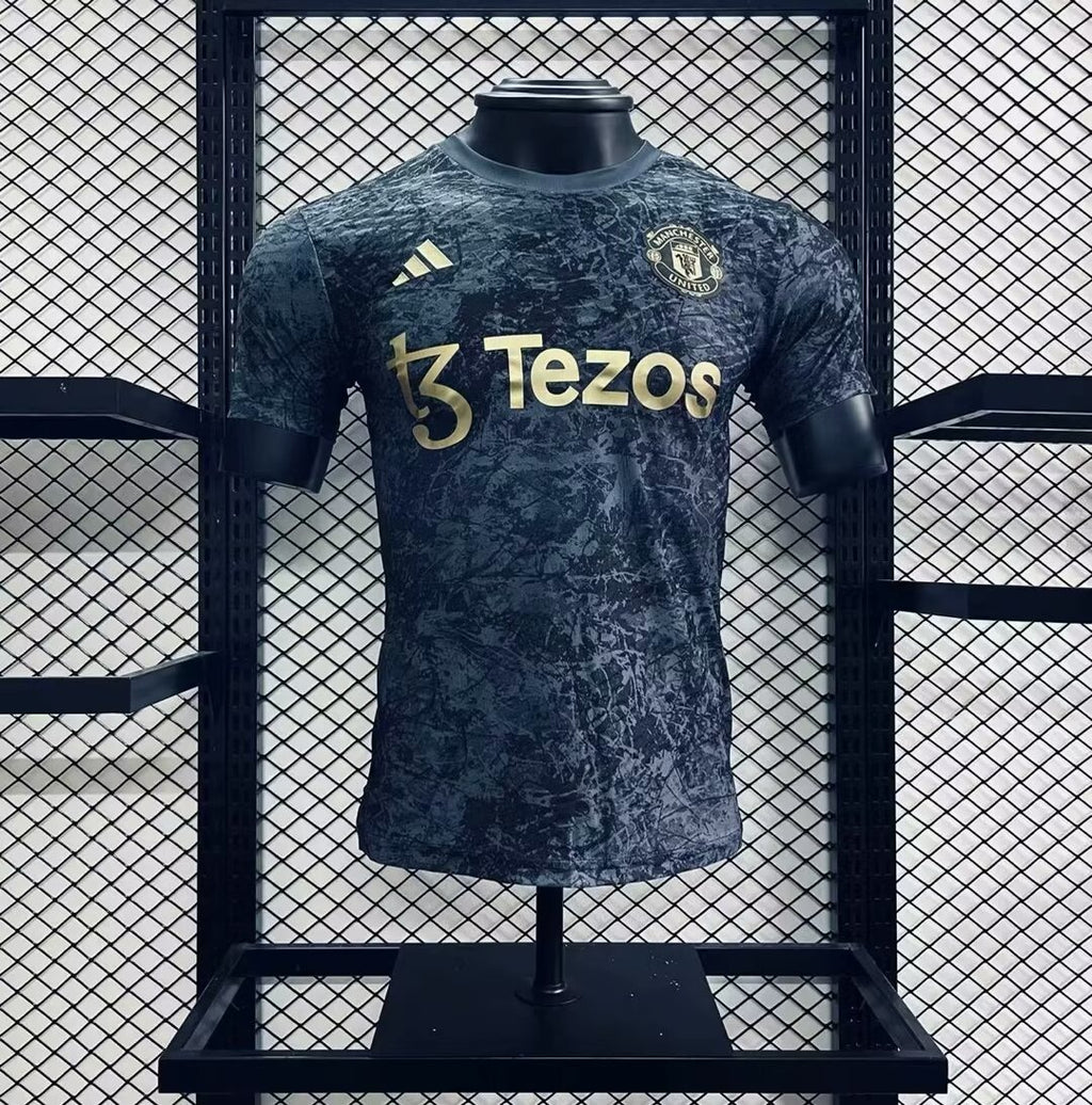 Manchester United 2024-25 Stone Roses Pre-Match Jersey Player Version