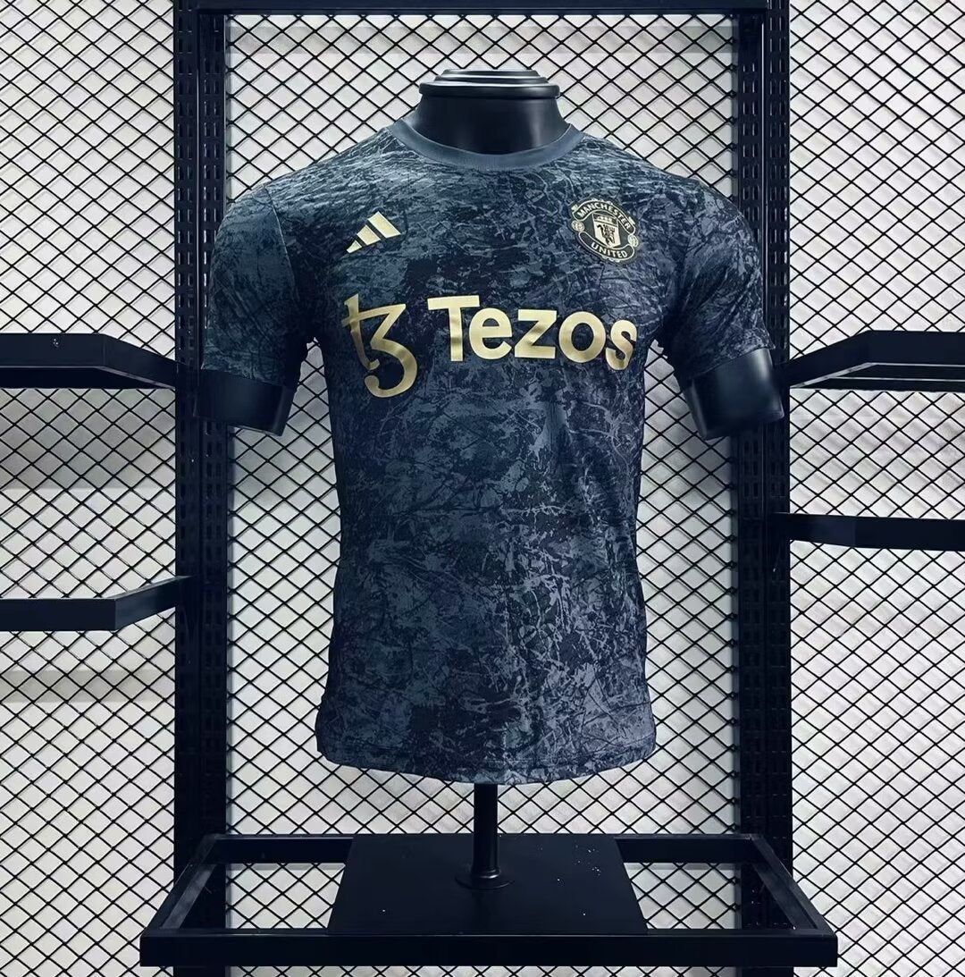 Manchester United 2024-25 Stone Roses Pre-Match Jersey Player Version