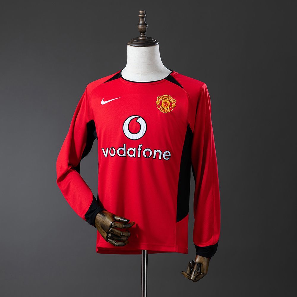 Manchester United Home 2002-04 Long Sleeves Retro Jersey