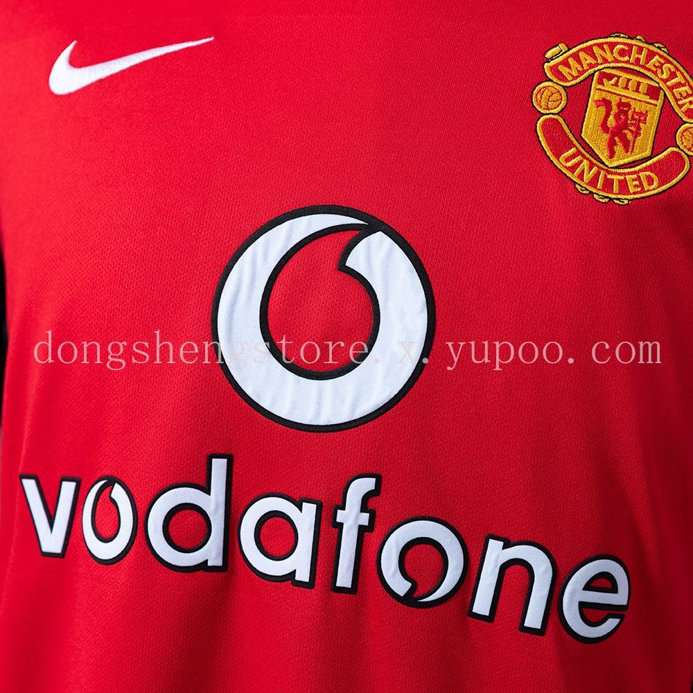 Manchester United Home 2002-04 Long Sleeves Retro Jersey