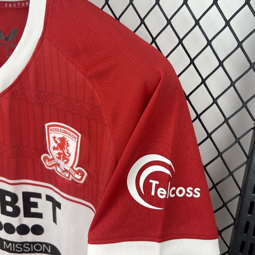Middlesbrough 25-26 Home Football Jersey