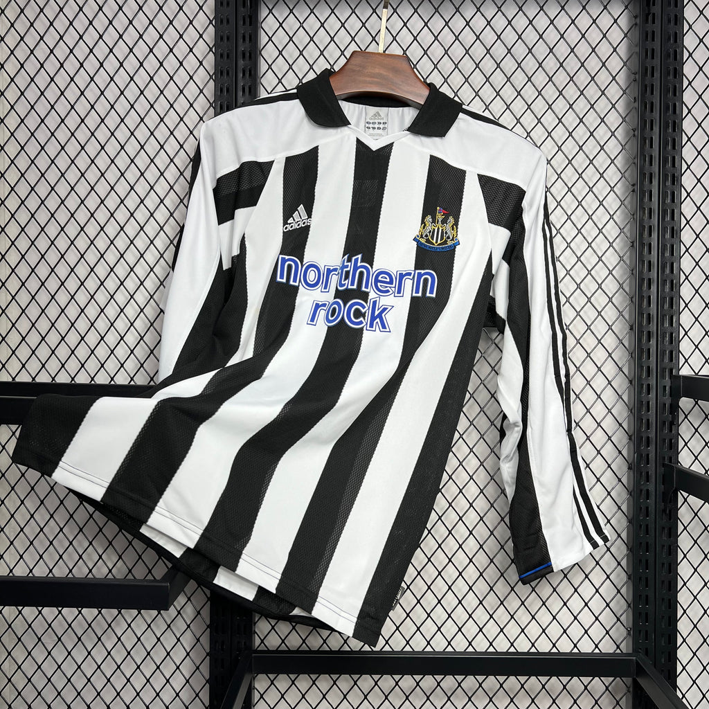 Newcastle United 2003-05 Home Long Sleeves Retro Jersey