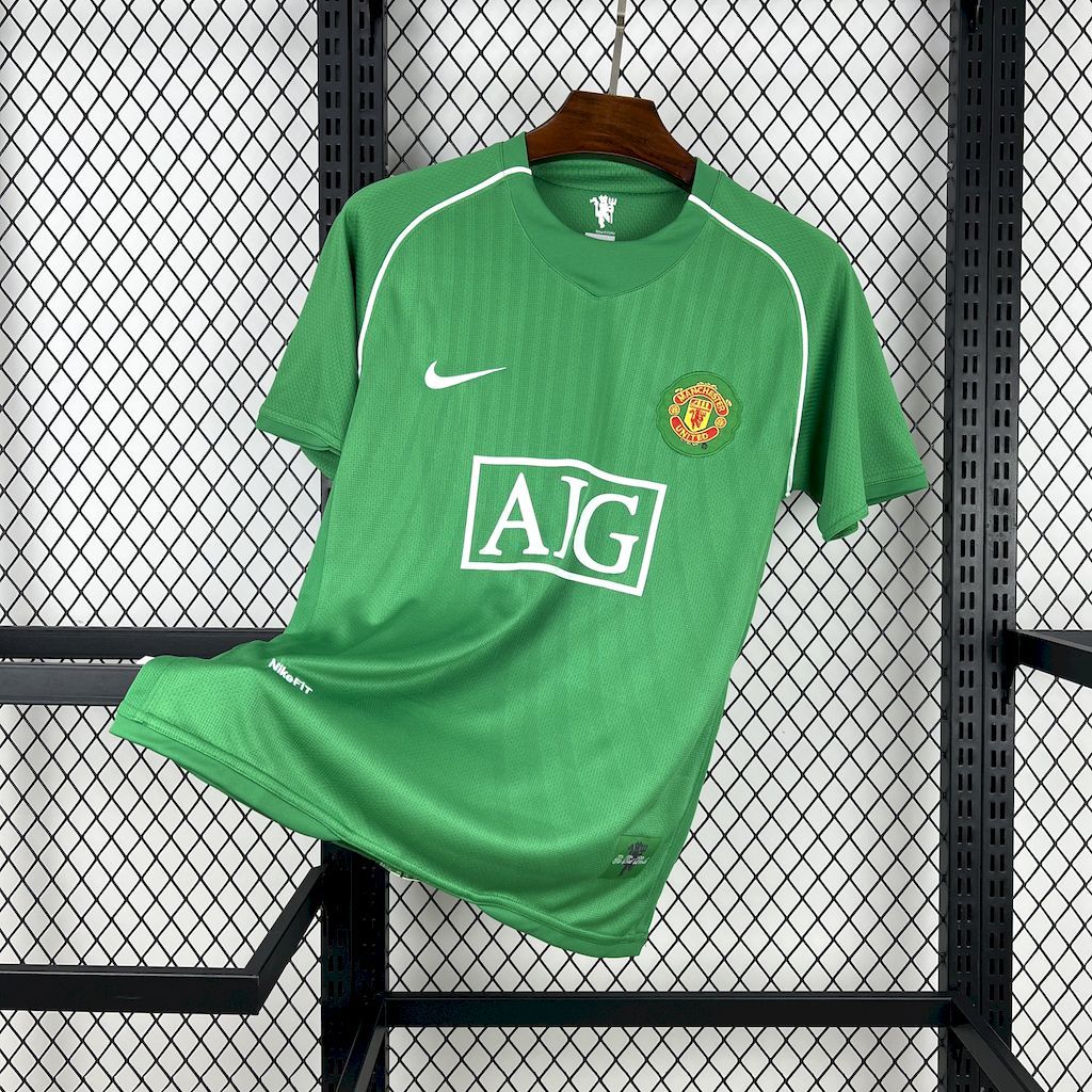 Top 11 Manchester United 2007-08 Green Goalkeeper Retro Jersey
